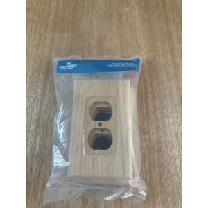 Lot of 6 Brainerd Studio Single Duplex Wall Plates Unfinished Birch Wood 64667